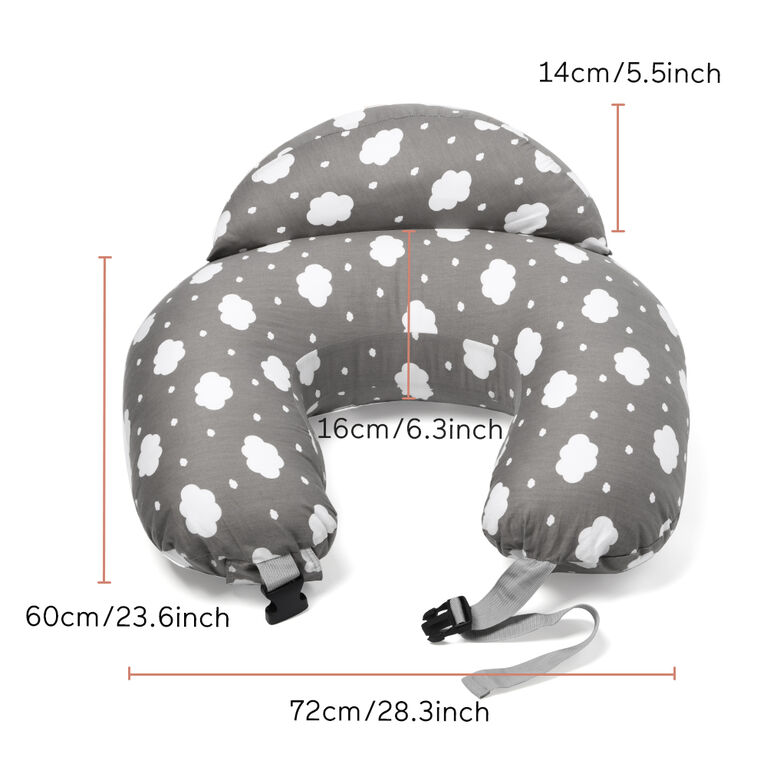 Momcozy Nursing Pillow Grey Clouds
